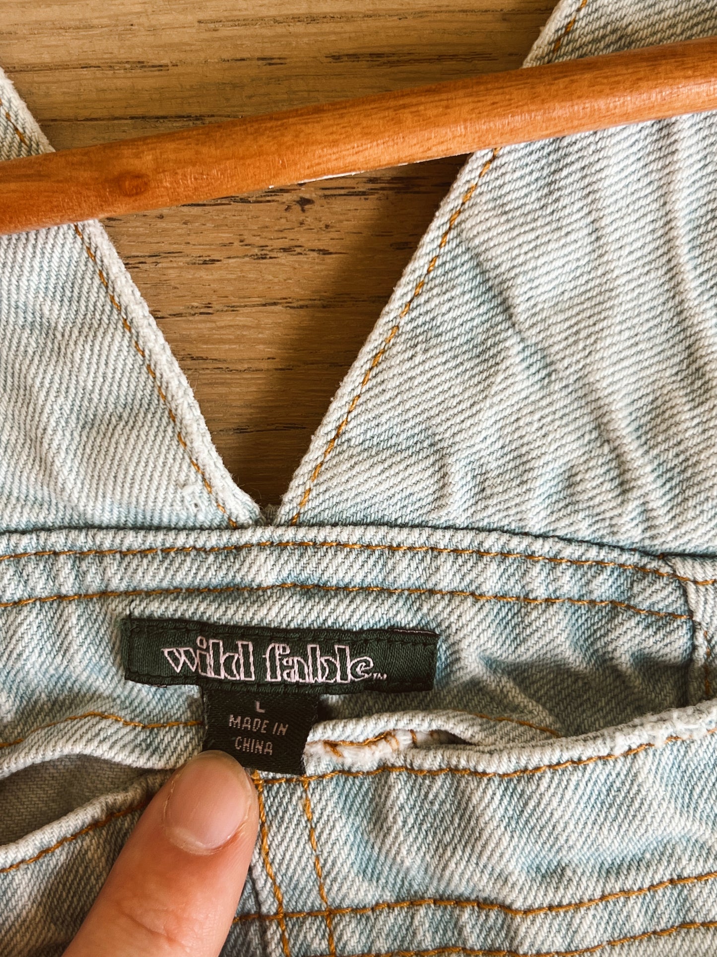 Denim Overall Dress (L)
