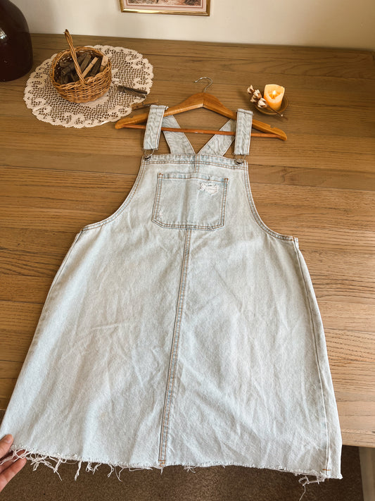Denim Overall Dress (L)